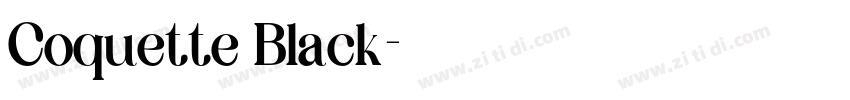 Coquette Black字体转换